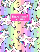 Sketchbook for Kids: Cute Unicorn Large Sketch Book for Sketching, Drawing, Creative Doodling Notepad and Activity Book - Birthday and Christmas Gift ... Teens and Women - Nathalie Modern Press # 033 1655729454 Book Cover
