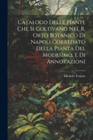 Catalogo Delle Piante Che Si Coltivano Nel R. Orto Botanico Di Napoli Corredato Della Pianta del Modesimo, E Di Annotazioni - Primary Source Edition 102128419X Book Cover