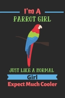I'm a Parrot girl Just Like A Normal Girl Expect Much Cooler: Parrot gift for girl, Parrot gift for women-120 Pages(6x9) Matte Cover Finish 1676227180 Book Cover
