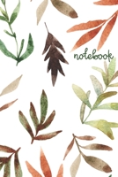 Notebook: Wide Ruled Composition Notebook : Autumn Inspired Leaves : Paperback Cover : Perfect Bound 1687223939 Book Cover