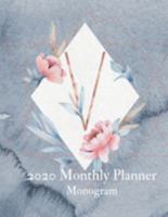 2020 Monthly Planner Monogram: initial Letter V Calendar and To Do List Tracker 8.5 x 11 90 pages 1691729051 Book Cover