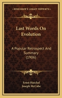 Last Words on Evolution 9356703582 Book Cover