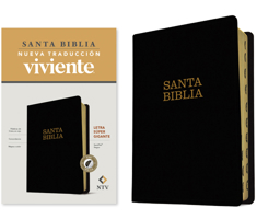 Santa Biblia Ntv, Letra S�per Gigante (Letra Roja, Sentipiel, Negro, �ndice) 1496450264 Book Cover