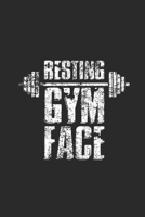 Resting Gym Face: Fitness Trainer Notebook, Graph Paper (6 x 9 - 120 pages) Sports Themed Notebook for Daily Journal, Diary, and Gift 1708518258 Book Cover