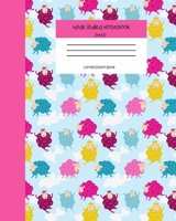 Wide Ruled Sheep Notebook Composition Book: Cute Novelty Gift for Girls Teens & Kids. 8" x 10" 120 Pages. Fluffy Sheeps 168655432X Book Cover