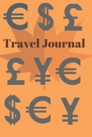 Travel Journal (Diary, Notebook): Orange Fall Inspired Leaf Foreign Currency Themed Travel Journal, Notebook and Diary. 6x9 120 Lined Pages. 1698879911 Book Cover