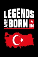 T�rkei Flaggen Notizbuch: Legenden sind geboren in der T�rkei Notizbuch mit 120 karierten Seiten im A5 Format 167723542X Book Cover