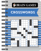 Brain Games Mini - Crosswords (Blue) 1645583813 Book Cover