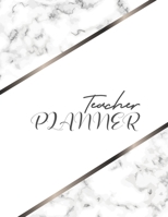 Teacher Planner: White Marble January through December Teacher Lesson Planner, Weekly and Monthly Schedule and Organizer 170597516X Book Cover