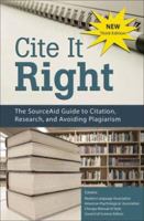 Cite It Right: The SourceAid Guide to Citation, Research, and Avoiding Plagiarism (Cite It Right: The Sourceaid Guide to Citation, Research, &) 0977195716 Book Cover