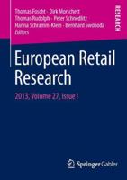 European Retail Research: 2013, Volume 27, Issue I 3658053127 Book Cover