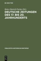 Deutsche Zeitungen Des 17. Bis 20. Jahrhunderts 3794036026 Book Cover