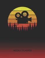 Weekly Planner: Cameraman Video Camera | 2020 - 2021 | Plan Weeks for 1 Year | Retro Vintage Sunset Cover | January 20 - December 20 | Planning ... | Plan Days, Set Goals & Get Stuff Done 1692527207 Book Cover
