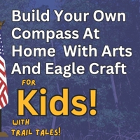 Build Your own compass at home with Arts and Eagle Craft for Kids with Trail Tales! (The Trail Tale Trivia History Adventure Series) B0DYYJYK5M Book Cover