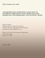 Algorithms for Generating Large Sets of Synthetic Directional Wind Speed Data for Hurricane, Thunderstorm, and Synoptic Winds 1496016521 Book Cover