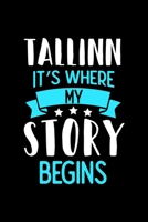 Tallinn It's Where My Story Begins: Tallinn Graph Paper Notebook with 120 pages 6x9 perfect as math book, sketchbook, workbook and diary 1650321740 Book Cover