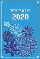 Weekly Diary 2020: Weekly Planner/Diary with added extras in the Diary Students/Teachers/Business/Home - 6" x 9" 127 pages - Flowers Teal Cover 169317510X Book Cover