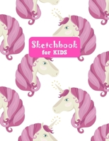 Sketchbook for Kids: Adorable Unicorn Large Sketch Book for Drawing, Writing, Painting, Sketching, Doodling and Activity Book- Birthday and Christmas ... Teens and Women - Nathalie Modern Press # 023 1655722069 Book Cover