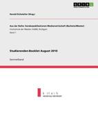 Studierenden-Booklet August 2010 3640678419 Book Cover