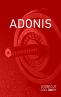 Adonis: Blank Daily Health Fitness Workout Log Book | Track Exercise Type, Sets, Reps, Weight, Cardio, Calories, Distance & Time | Record Stretches ... First Name Initial A Red Dumbbell Cover 1655026992 Book Cover