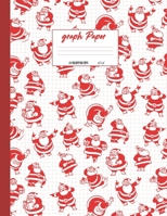 Graph Paper: Vintage Christmas santa theme cover. Large US letter 8.5x11. 5x5 engineering 1/2 inch graphing grid. 1708071806 Book Cover