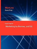 Exam Prep for Marketing by Burrow, 2nd Ed. 1428872884 Book Cover