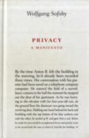 Privacy: A Manifesto 0691136726 Book Cover