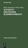 Althochdeutsches Elementarbuch 3111008932 Book Cover