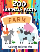 zoo animals facts Farm Coloring book for kids: Learn Fun Facts and coloring 54 illustrations of 27 farm animals English and Spanish. (Spanish Edition) B0CPT9KXBM Book Cover