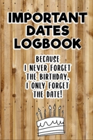 Important Dates Logbook! Because I never forget the birthday, I only forget the date: Book of Birthdays, Anniversaries, and Special Events of Birthdays, Anniversaries, and Special Events 1702019500 Book Cover