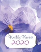 2020 Weekly Planner: 12 Month, Weekly Monthly Appointment Calendar, Agenda Schedule Organizer Journal, Purple Watercolor Floral 167649829X Book Cover