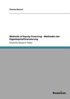 Methods of Equity Financing - Methoden der Eigenkapitalfinanzierung 3656994943 Book Cover