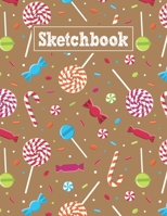 Sketchbook: 8.5 x 11 Notebook for Creative Drawing and Sketching Activities with Candies Themed Cover Design 171041202X Book Cover