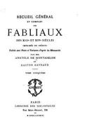 Recueil Gnral et Complet des Fabliaux des XIIIe et XIVe Sicles Imprims ou Indits 1535084111 Book Cover