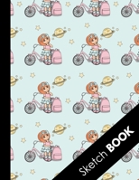 Sketch Book: Back to School Gifts: School Girl and Planet : Practice Drawing, Doodle, Paint, Write: Large Sketchbook And Creative Journal for Girls and Women 1687017077 Book Cover