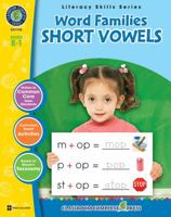 Word Families Short Vowels: Grades K-1 [With Transparencies] 1553194020 Book Cover