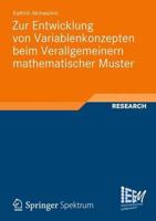Zur Entwicklung Von Variablenkonzepten Beim Verallgemeinern Mathematischer Muster 3834825441 Book Cover