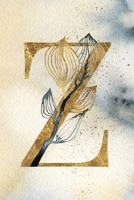 Monogram Notebook Z: 6 x 9 Gold Initial Diary for Women (Personalized Letter Design) 1694138348 Book Cover