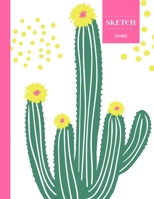 Sketch 110 Pages: Cactus Sketchbook for Kids, Teen and College Students - Succulent Llama Pattern 1693249448 Book Cover