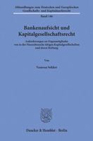 Bankenaufsicht und Kapitalgesellschaftsrecht. 3428157729 Book Cover
