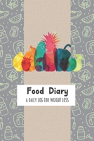 Food Diary A Daily Log for Weight Loss: Colorful Fruits Themed 30 Day Detailed Tracker for Carbohydrates, Protein & Sugar Intake 1698590881 Book Cover