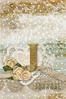 J Journal: Letter J Initial Monogram Lined Notebook - Flower and Heart Cream 1676459987 Book Cover