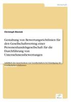 Gestaltung Von Bewertungsrichtlinien Fur Den Gesellschaftsvertrag Einer Personenhandelsgesellschaft Fur Die Durchfuhrung Von Unternehmensbewertungen 383863795X Book Cover