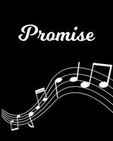 Promise: Sheet Music Note Manuscript Notebook Paper - Personalized Custom First Name Initial P - Musician Composer Instrument Composition Book - 12 Staves a Page Staff Line Notepad Notation Guide - Cr 1704077427 Book Cover