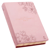 Nlt, the Spiritual Growth Bible Faux Leather, Pink Floral 0638004632 Book Cover