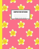 Composition Notebook: Yellow Flower Notebook For Girls 1706294654 Book Cover