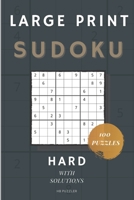 Large Print Sudoku: 100 Puzzles: Hard With Solutions | 6" x 9" | Puzzles for Adults B08HV2SHZC Book Cover