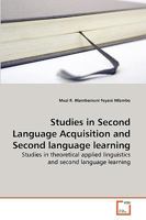 Studies in Second Language Acquisition and Second language learning: Studies in theoretical applied linguistics and second language learning 3639273907 Book Cover