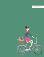 Undated Planner: Watercolor Girl on Bicycle Monthly Large Format 8.5"x11" Chic Modern French Girl Life Scheduler with Daily Habit Tracker and Motivational Quotes 1724985663 Book Cover