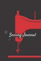 Sewing journal: Sewing planner Gifts for quilters Quilters journal For the sewing lover, crafter and machinists 111 pages lined 6x9 inches paperback black background with red sewing machine 1671195345 Book Cover